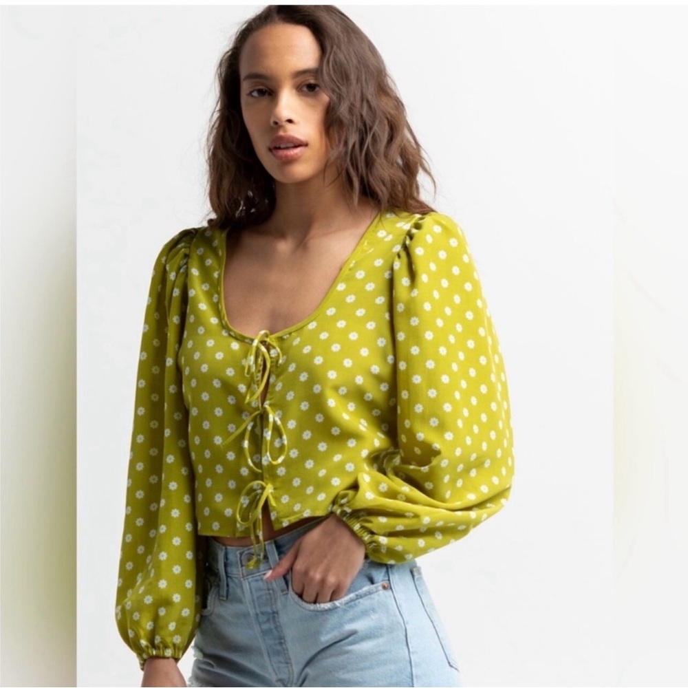 Levi's Yellow Polka Dot Blouse